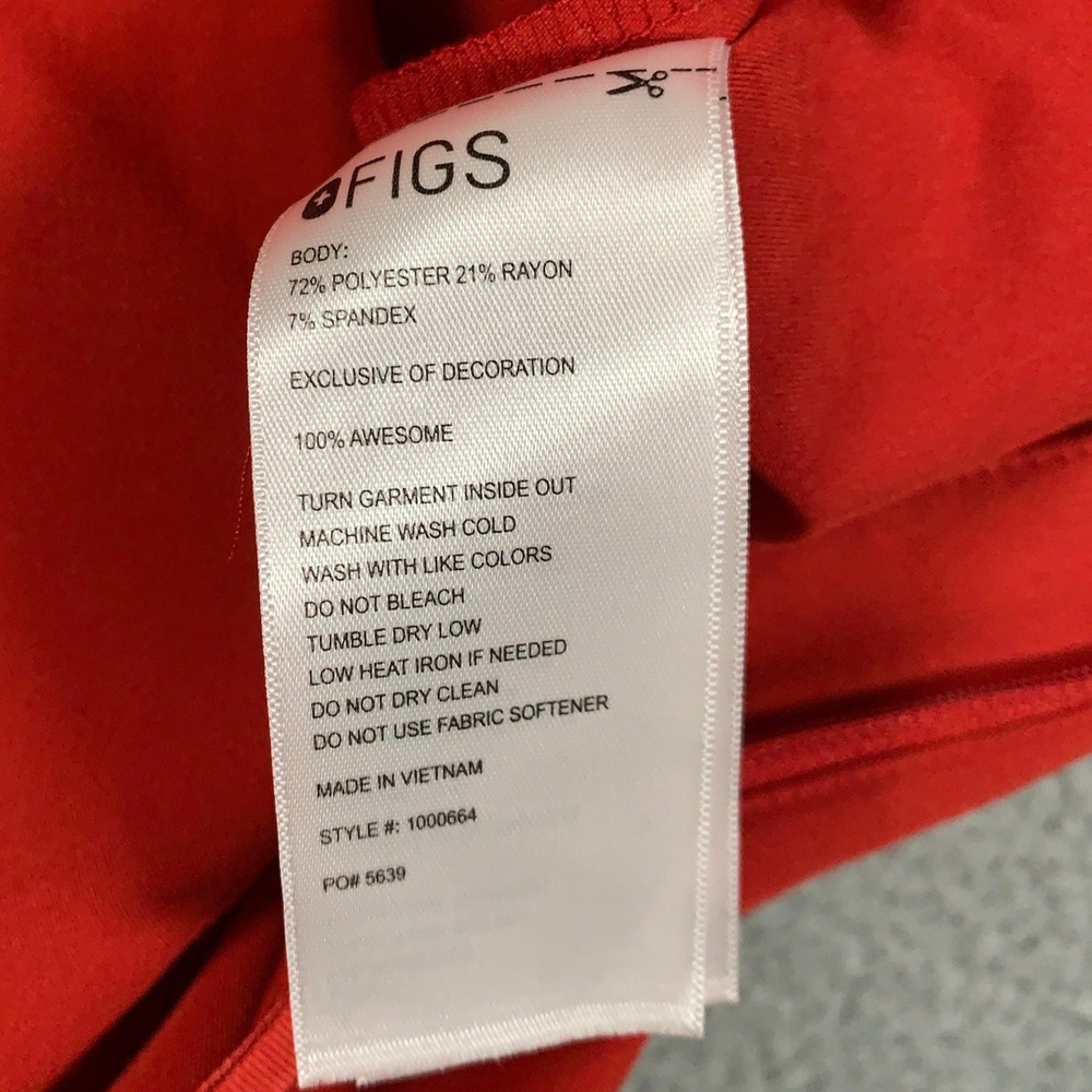 Figs Rafaela Team USA Scrub Jumpsuit Jogger Womens Large Red Olympics Sleeveless - Picture 5 of 9
